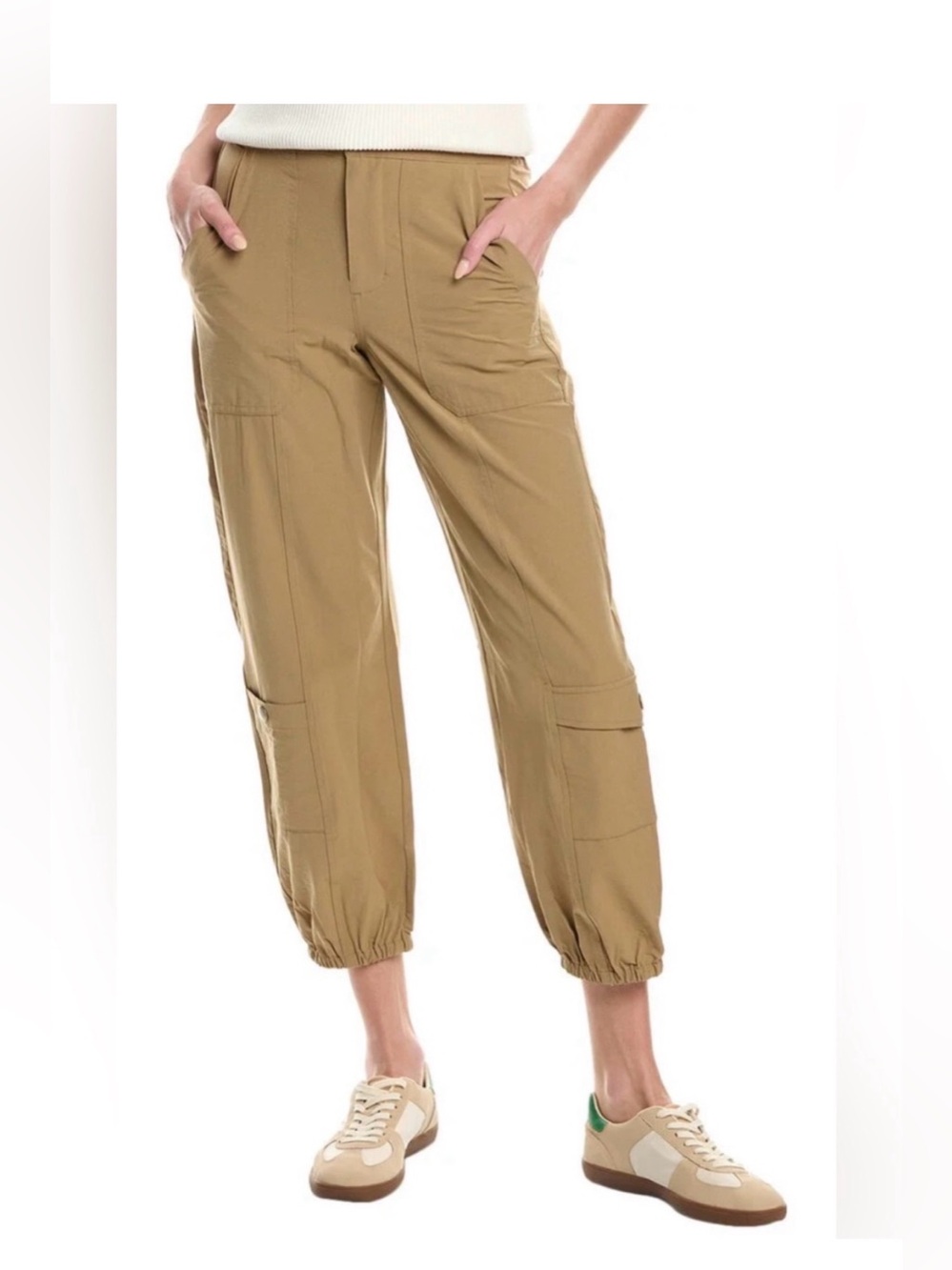 Cabi Tan NWOT Cargo Jogger Pant Lightweight Breezy XS Mobwife Minimalist Baddie